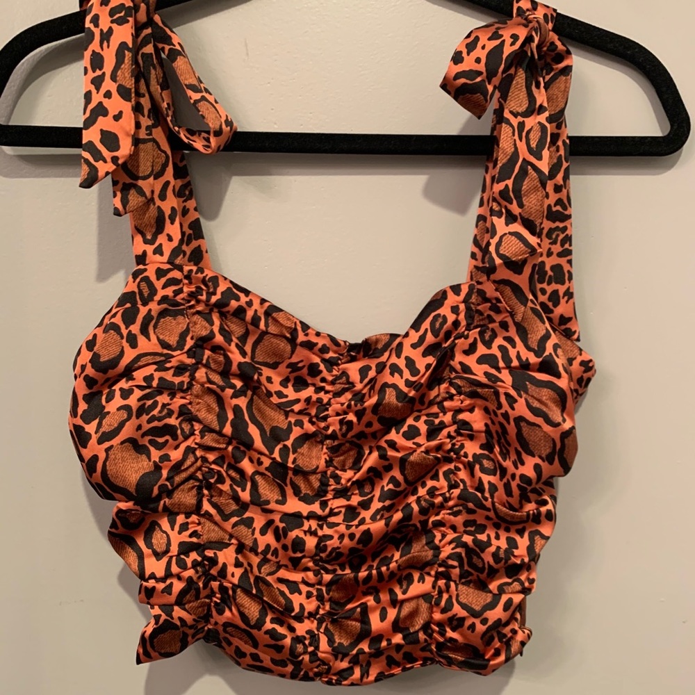 Cheetah print crop top